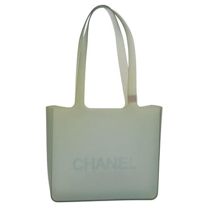 CHANEL Tote Bag Rubber Khaki CC 110682