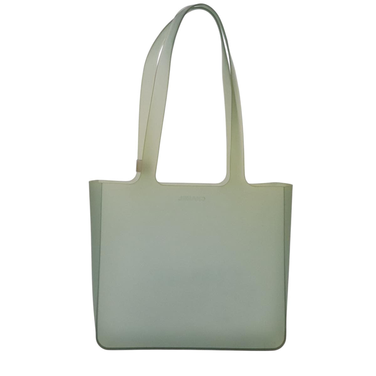 CHANEL Tote Bag Rubber Khaki CC 110682