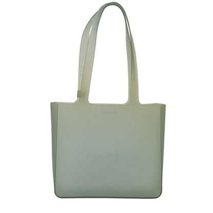 CHANEL Tote Bag Rubber Khaki CC 110682