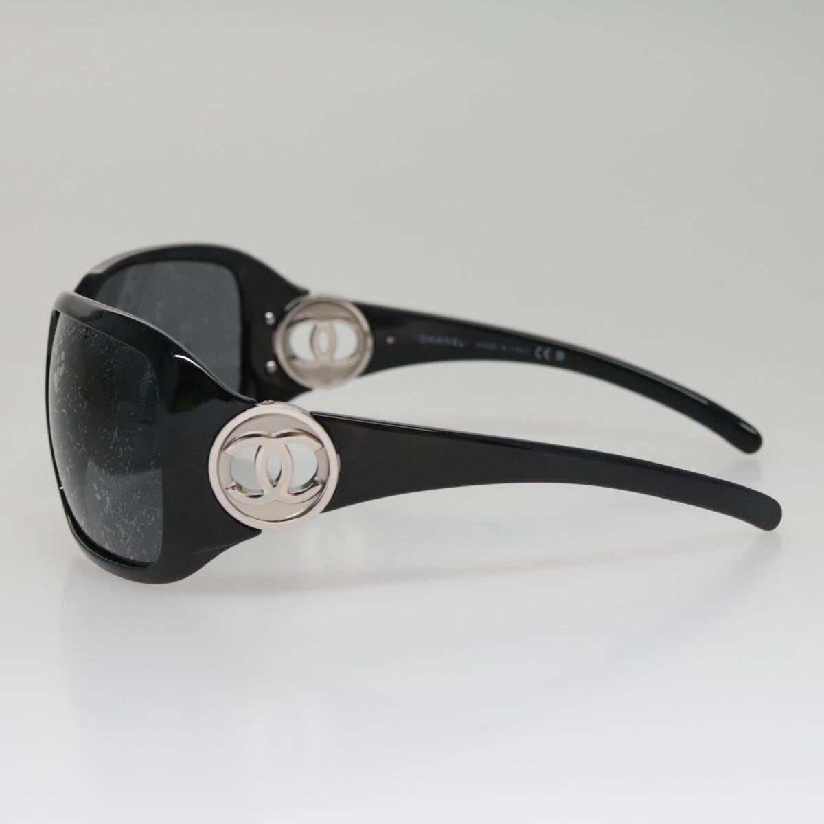 CHANEL Sunglasses plastic Black CC 111071