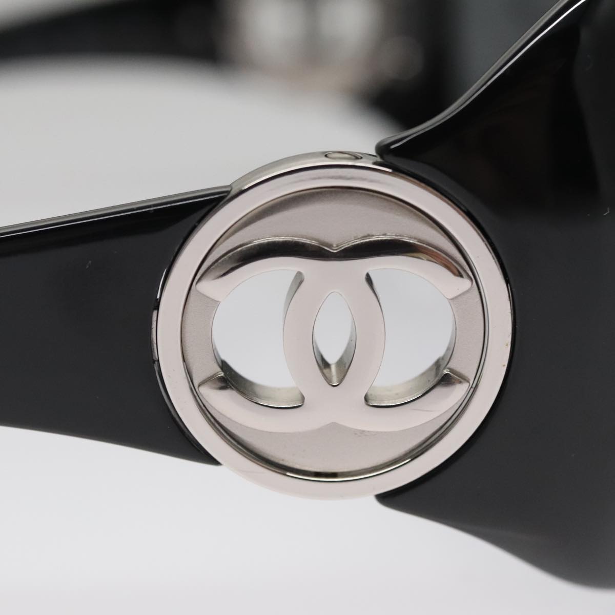 CHANEL Sunglasses plastic Black CC 111071
