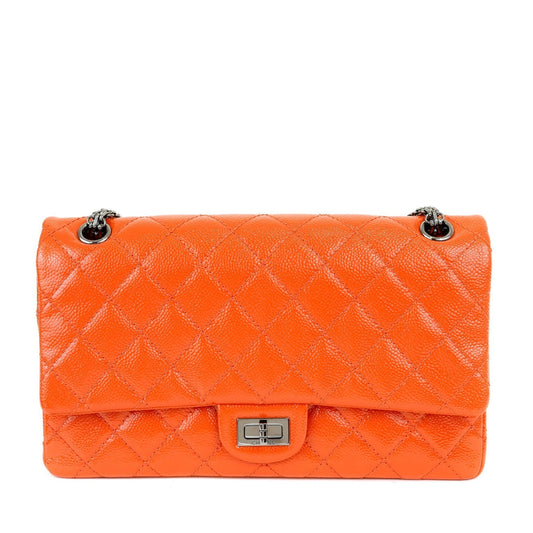 Chanel Tangerine Quilted Glazed Caviar Classic Reissue