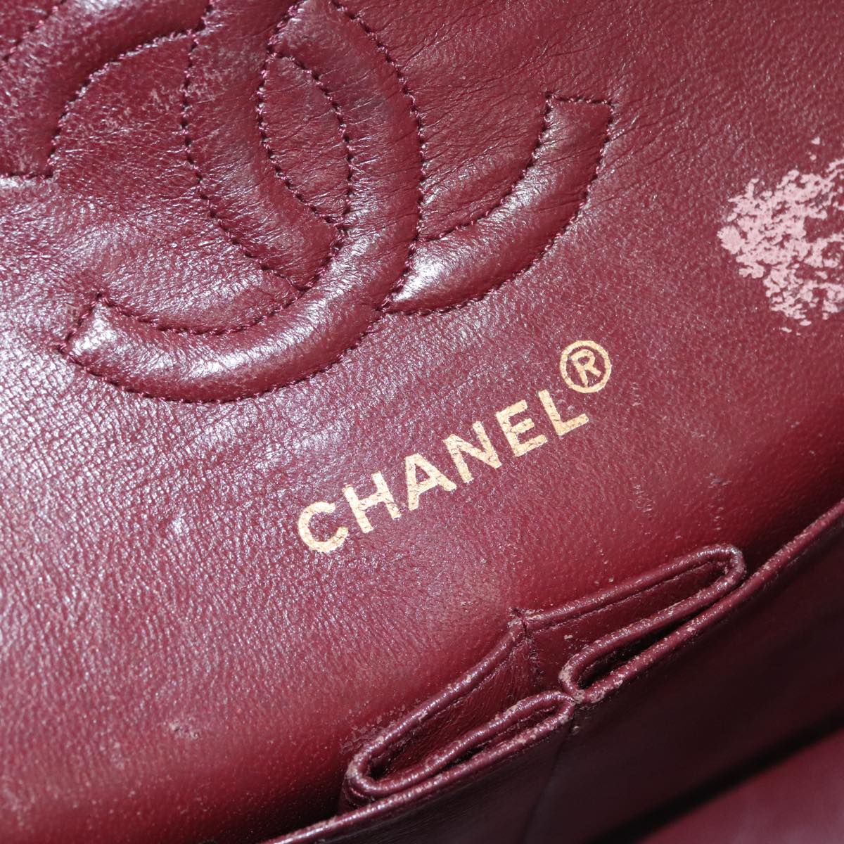 CHANEL Matelasse 23 Double Flap Chain Bag Lamb Skin Black Gold CC 112055