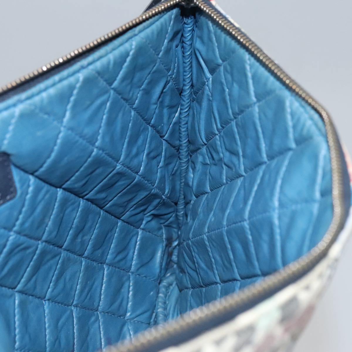 CHANEL Matelasse Clutch Bag Lamb Skin Multicolor CC 112262