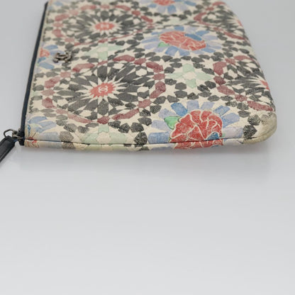 CHANEL Matelasse Clutch Bag Lamb Skin Multicolor CC 112262