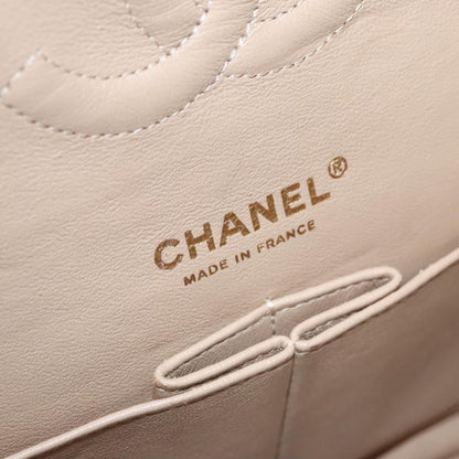 CHANEL Matelasse 25 Border Double Flap Chain Hand Cotton Red CC 112984A