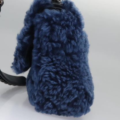 CHANEL Chain Shoulder Bag Mouton Blue AS1160 CC 113230A