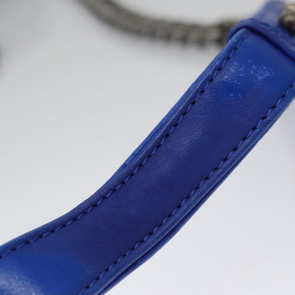 CHANEL Chain Boy Chanel Shoulder Bag Velor Blue CC 113273