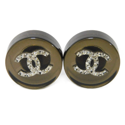 Chanel Round Crystal Coco Mark Earrings