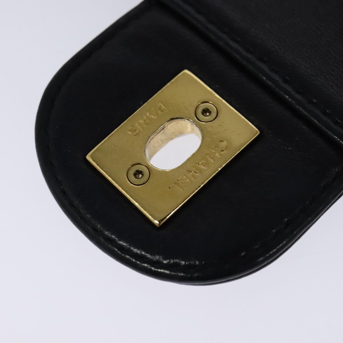 CHANEL Matelasse Chain Shoulder Bag Cotton Navy CC 113826