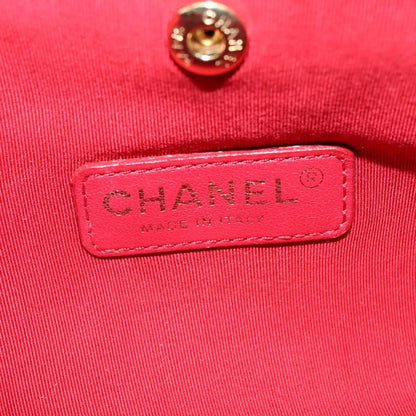 CHANEL Matelasse Chain Shoulder Bag Cotton Navy CC 113826