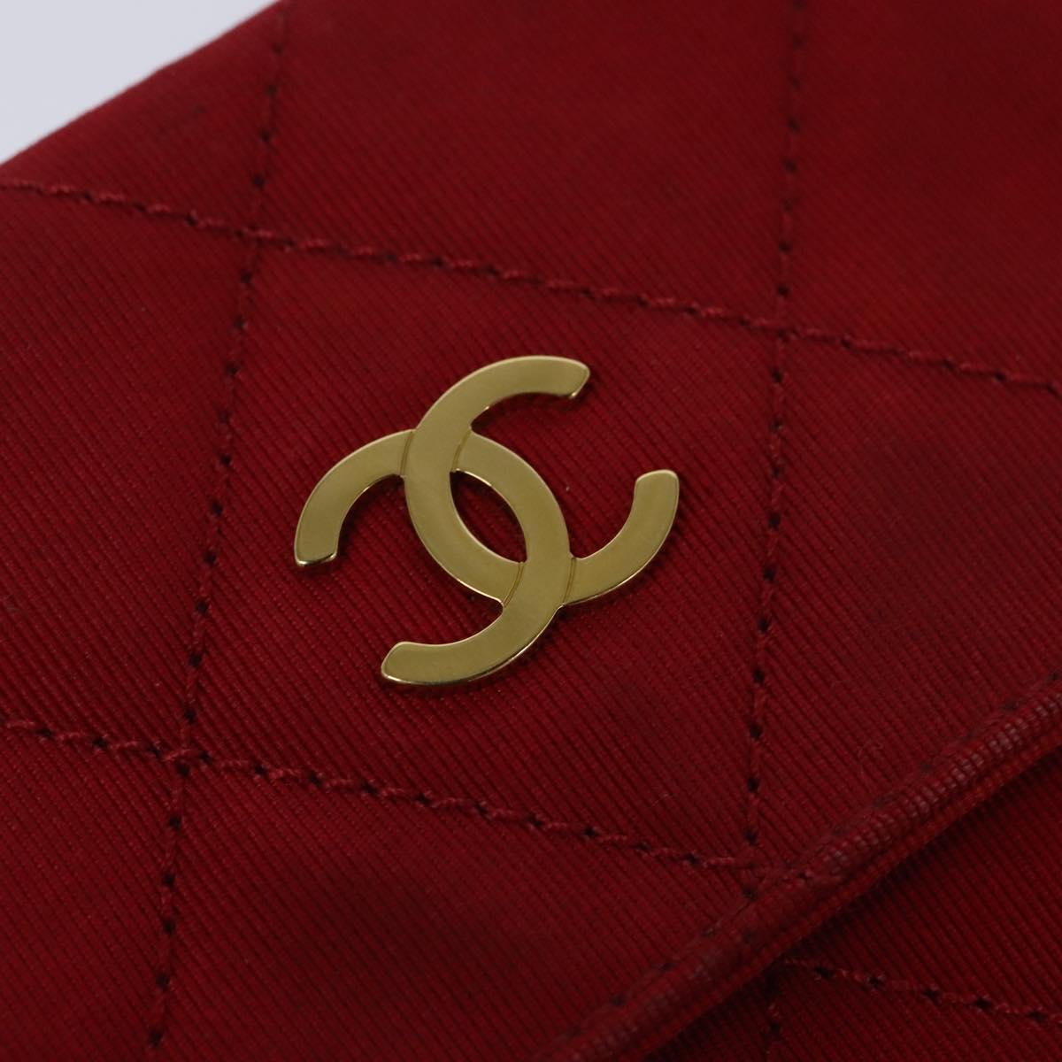 CHANEL Matelasse Chain Shoulder Bag Cotton Navy CC 113826