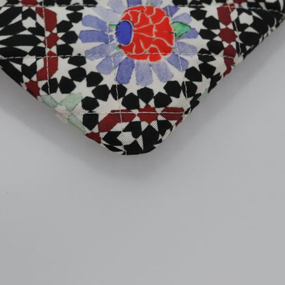 CHANEL Clutch Bag Cotton White CC 113828A