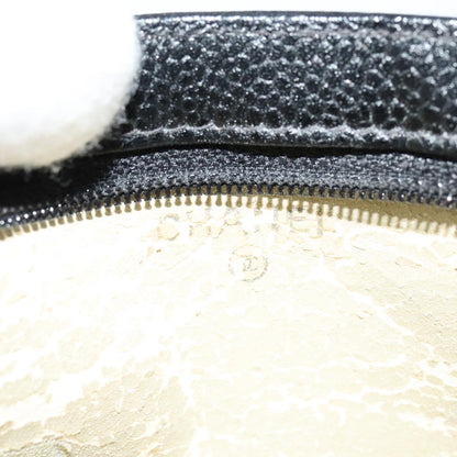 CHANEL COCO Mark Pouch Caviar Skin Black Gold CC 114009