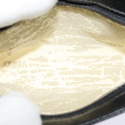 CHANEL COCO Mark Pouch Caviar Skin Black Gold CC 114009