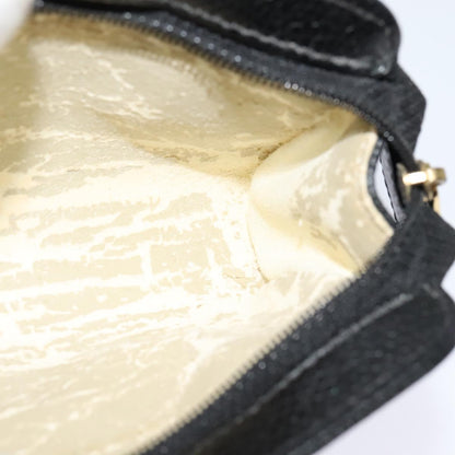 CHANEL COCO Mark Pouch Caviar Skin Black Gold CC 114009