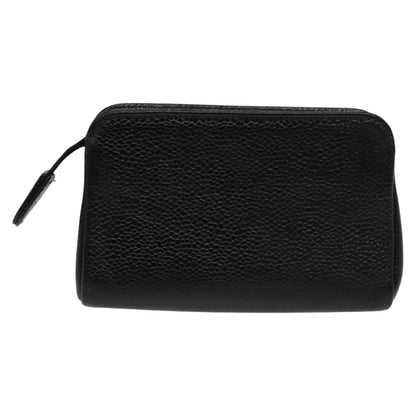 CHANEL COCO Mark Pouch Caviar Skin Black Gold CC 114009