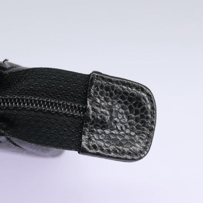 CHANEL Pouch Caviar Skin Black CC 114196