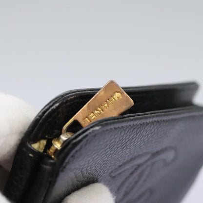 CHANEL Pouch Caviar Skin Black CC 114196