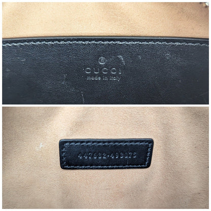 Gucci Black Small Aria Marmont Crossbody Matelasse Camera Bag