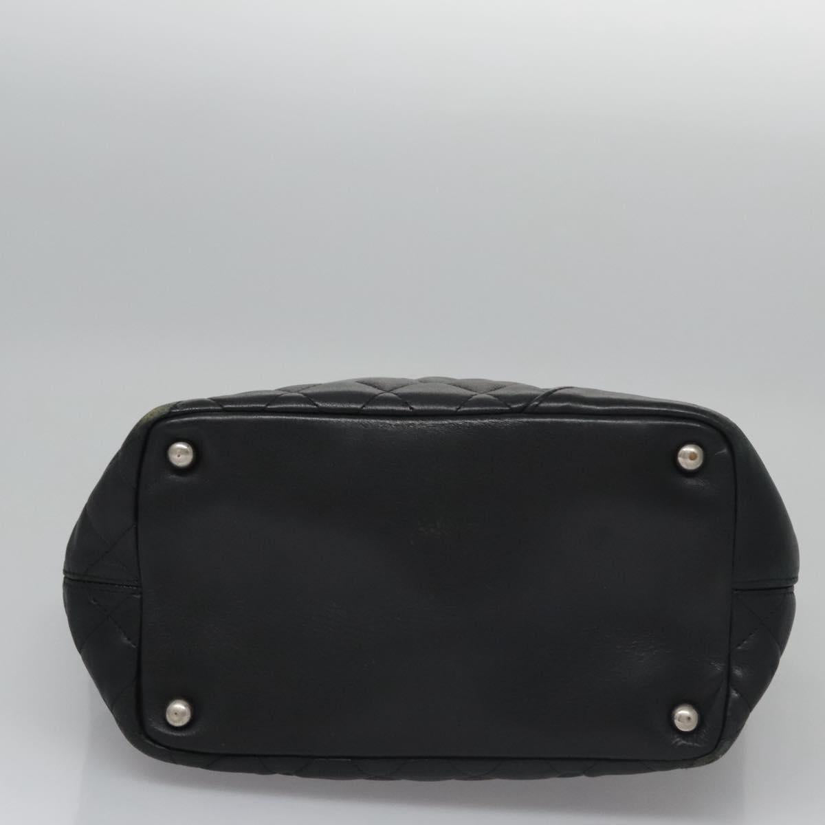 CHANEL Matelasse Cambon Line Shoulder Bag Leather Black CC 115405