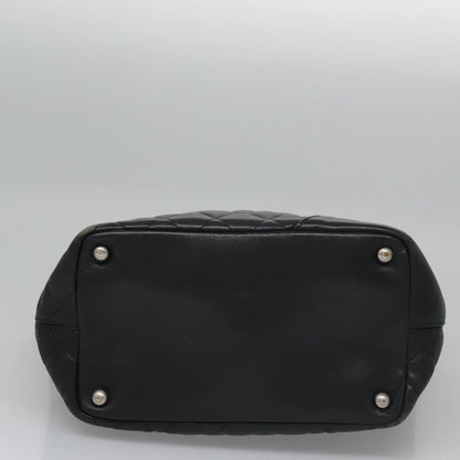 CHANEL Matelasse Cambon Line Shoulder Bag Leather Black CC 115405
