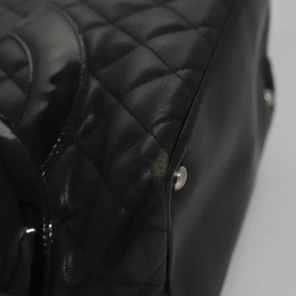 CHANEL Matelasse Cambon Line Shoulder Bag Leather Black CC 115405