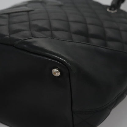 CHANEL Matelasse Cambon Line Shoulder Bag Leather Black CC 115405