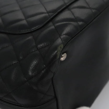 CHANEL Matelasse Cambon Line Shoulder Bag Leather Black CC 115405