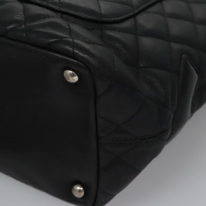 CHANEL Matelasse Cambon Line Shoulder Bag Leather Black CC 115405