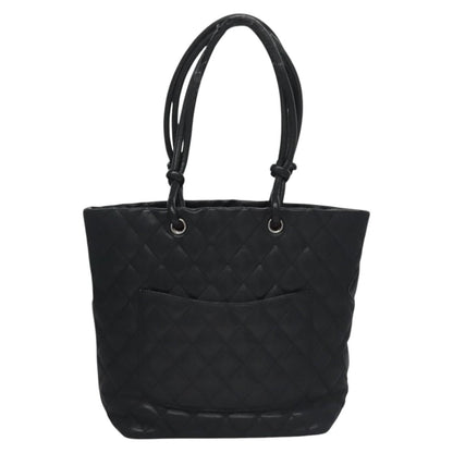 CHANEL Matelasse Cambon Line Shoulder Bag Leather Black CC 115405