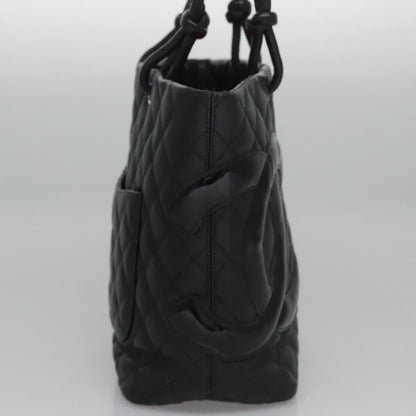 CHANEL Matelasse Cambon Line Shoulder Bag Leather Black CC 115405