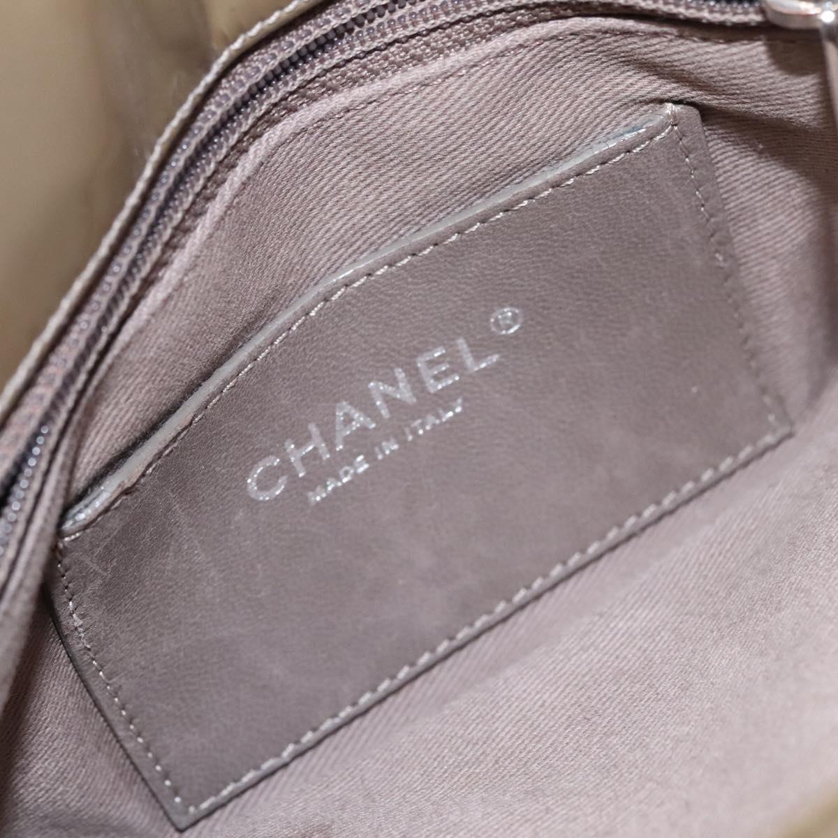 CHANEL Matelasse Chain Shoulder Bag Enamel Brown CC 115425