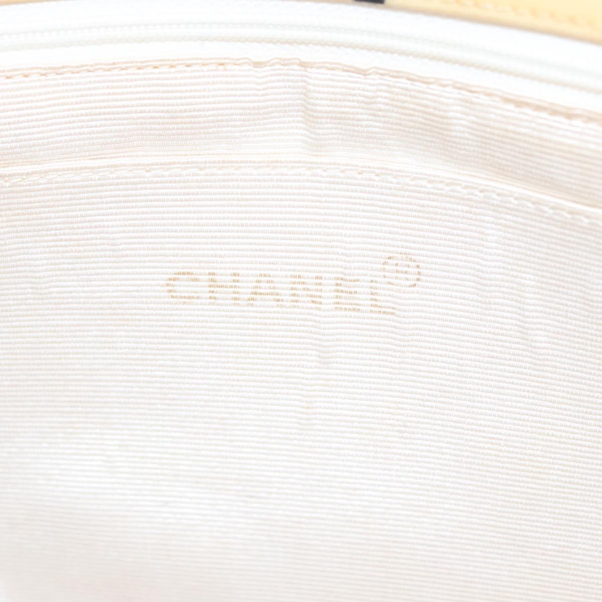 CHANEL Matelasse Chain Lip Tote Bag Enamel Beige CC 115470A