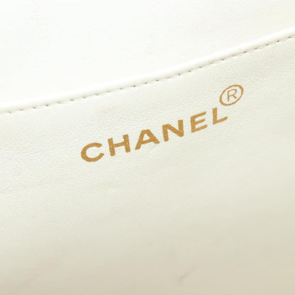CHANEL Matelasse 35 Chain Shoulder Bag Canvas Beige CC 115471A
