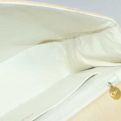 CHANEL Matelasse 35 Chain Shoulder Bag Canvas Beige CC 115471A