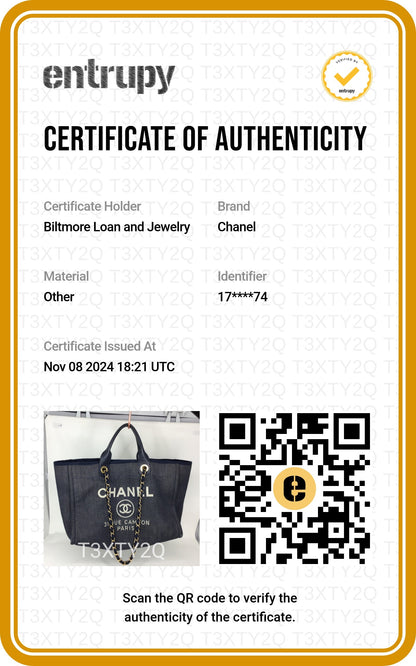 Chanel Medium Dark Washed Denim Deauville Tote