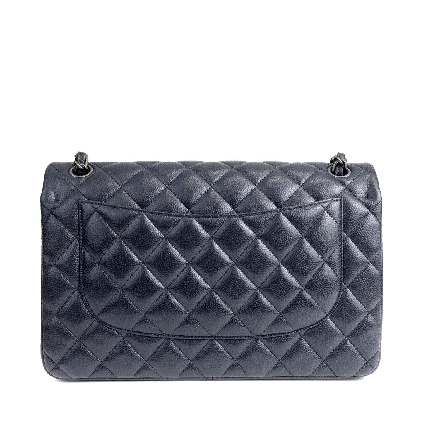 Chanel Navy Caviar Jumbo Classic