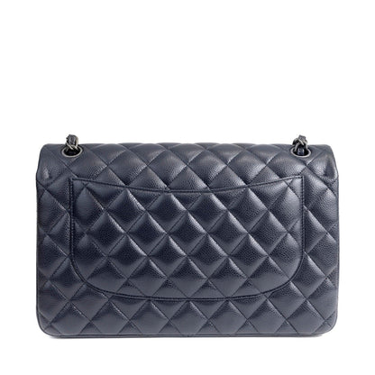 Chanel Navy Caviar Jumbo Classic