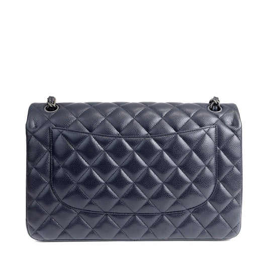 Chanel Navy Caviar Jumbo Classic