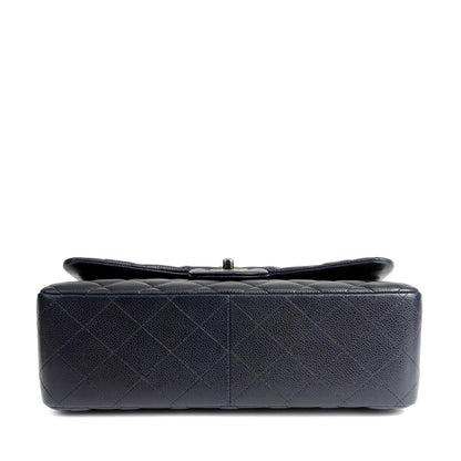 Chanel Navy Caviar Jumbo Classic