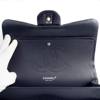 Chanel Navy Caviar Jumbo Classic