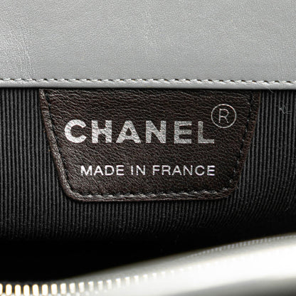 Gray Chanel Chocolate Bar Lambskin Tote