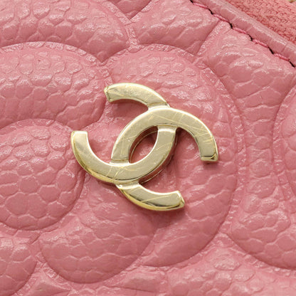 Chanel Camellia Caviar Coin Case