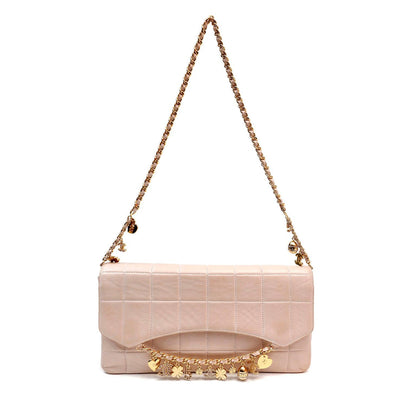 Chanel Blush Lambskin Lucky Charms Chain Flap Bag