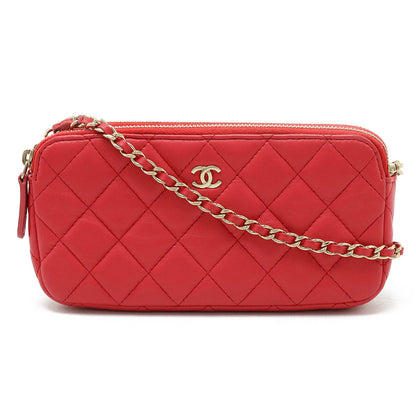 Chanel Matelasse Leather Chain Wallet