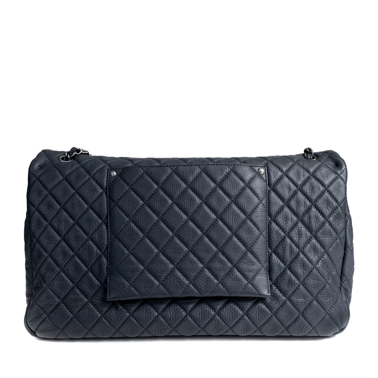 Chanel Navy XXL Classic w/ Gunmetal Hardware