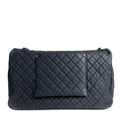 Chanel Navy XXL Classic w/ Gunmetal Hardware