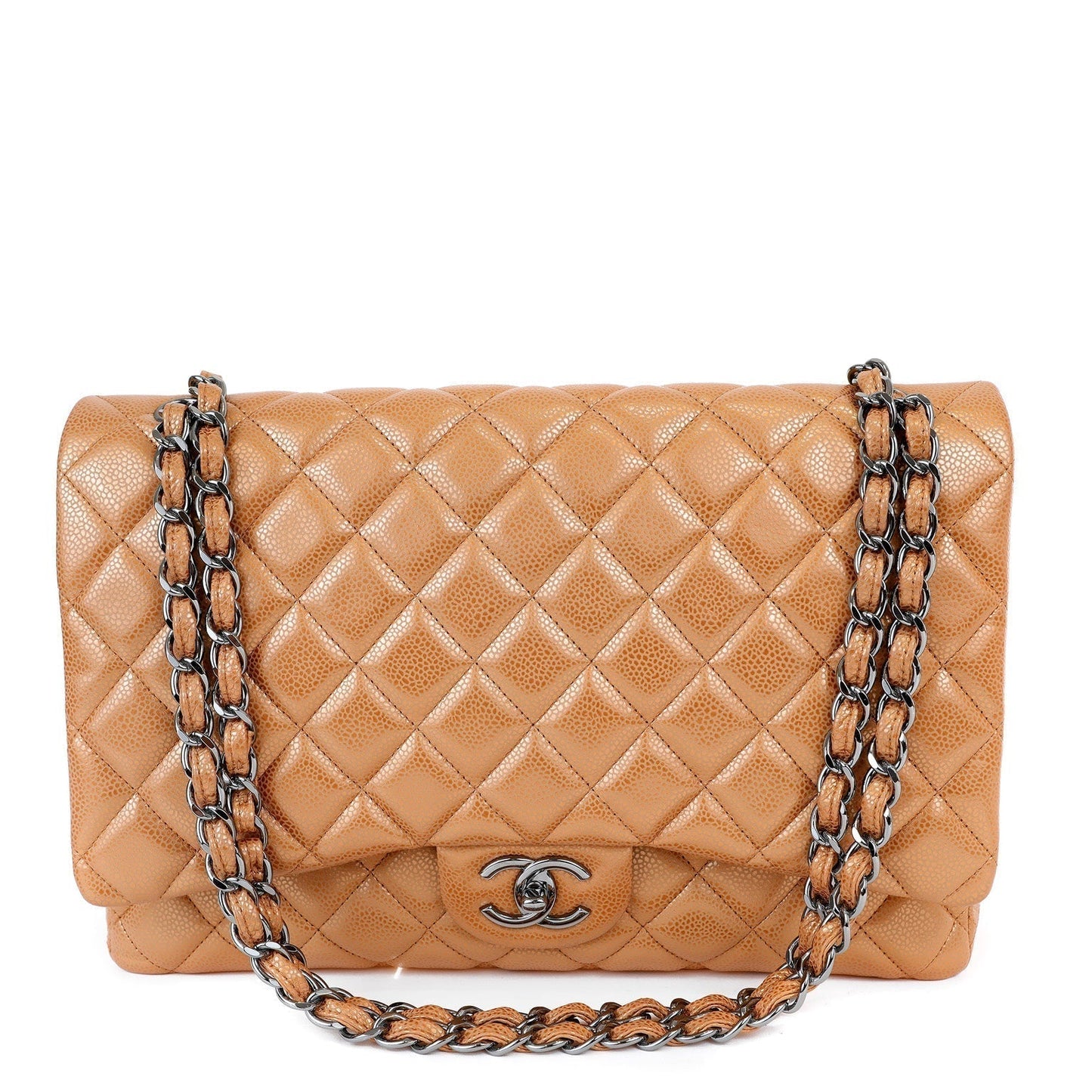 Chanel Metallic Copper Maxi Classic w/ Gunmetal Hardware