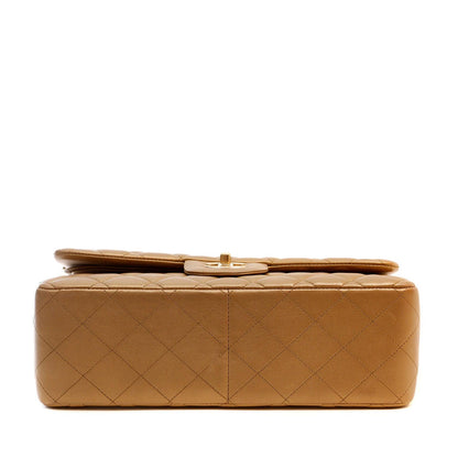 Chanel Metallic Bronze Lambskin Jumbo Classic Flap Bag